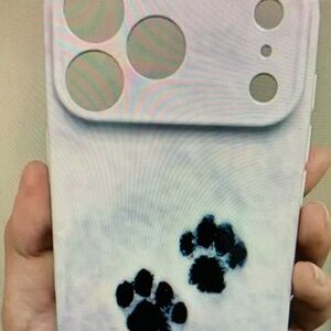 SHEIN White Paw Print Phone Case